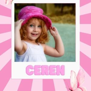 Ceren Pembe Kelebek Magnet